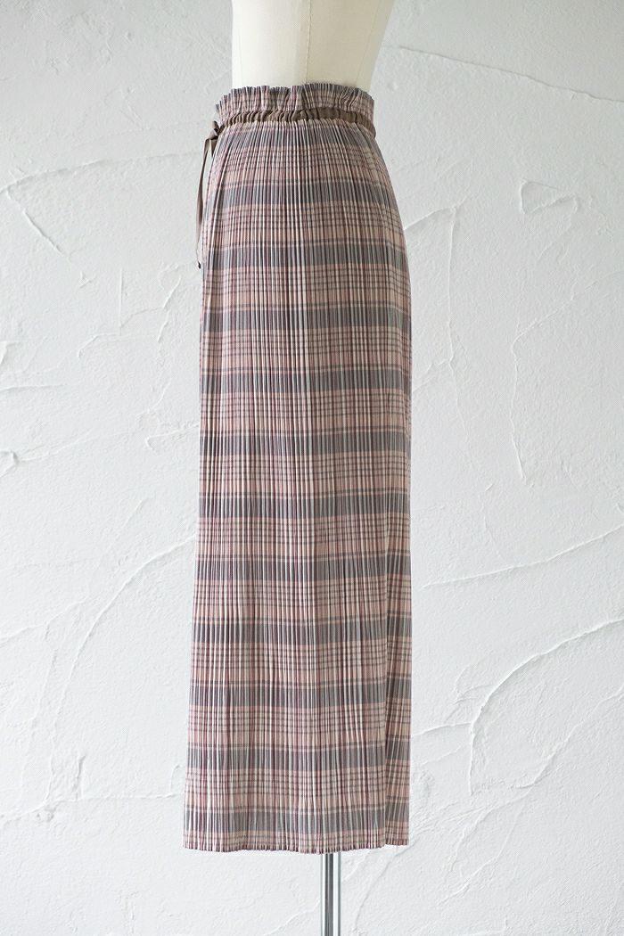 yuni ユニ T/R/Lチェック ランダムプリーツスカート(23SS) | T.T. GARRET