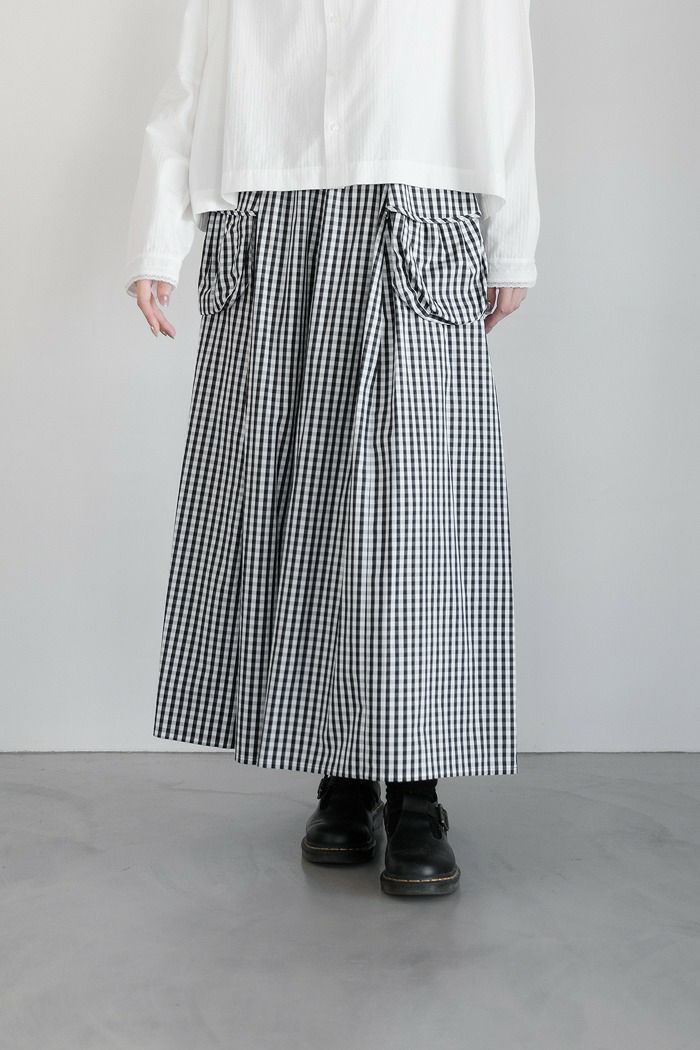 NATIVE VILLAGE ネイティブヴィレッジ Gingham ラウンドカットロング