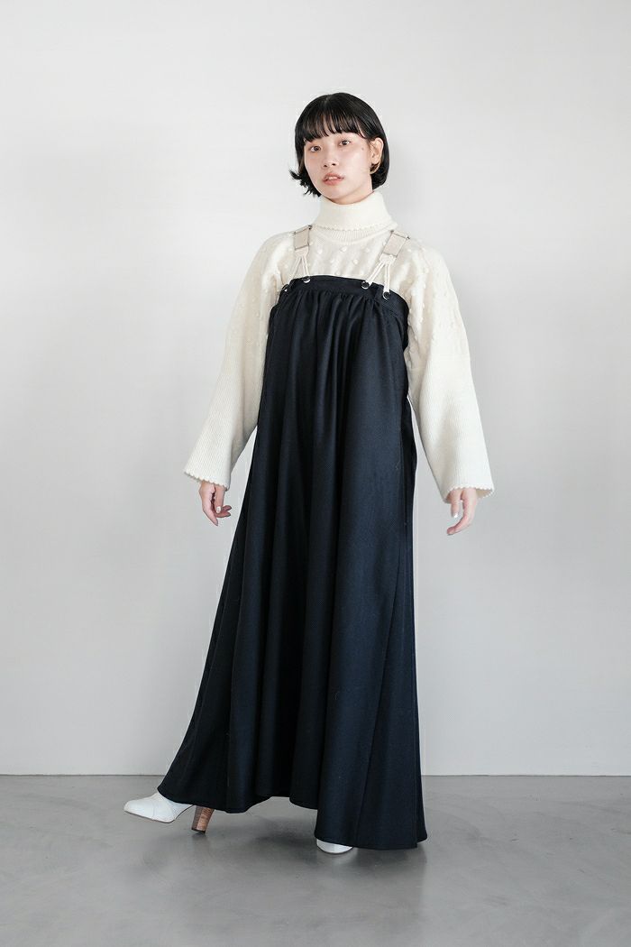 NATIVE VILLAGE ネイティブヴィレッジ <br>Flannel wool サスペンダードレス(23AW)