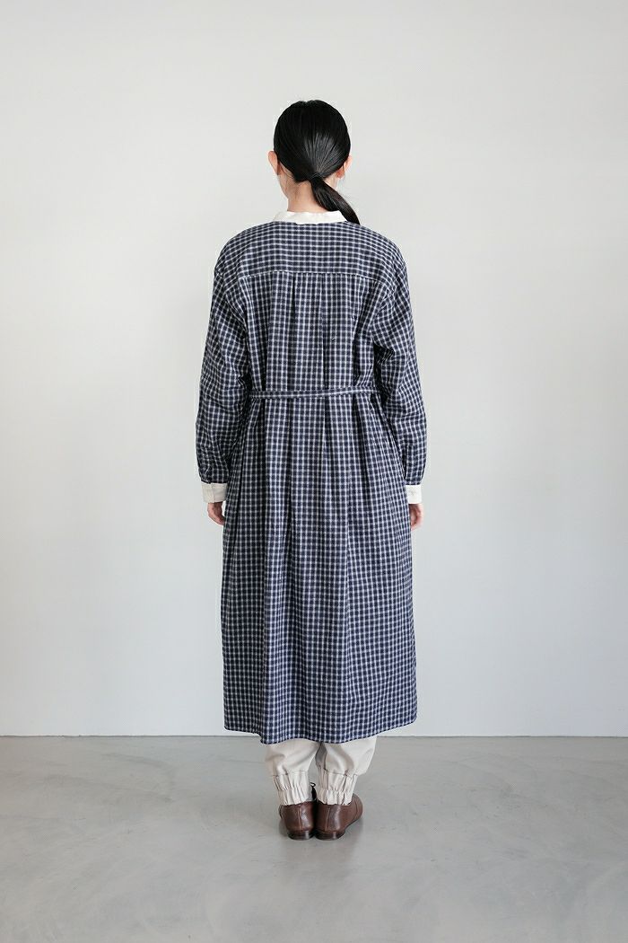 PAR ICI パーリッシィ ネルチェック クレリックワンピース(23AW