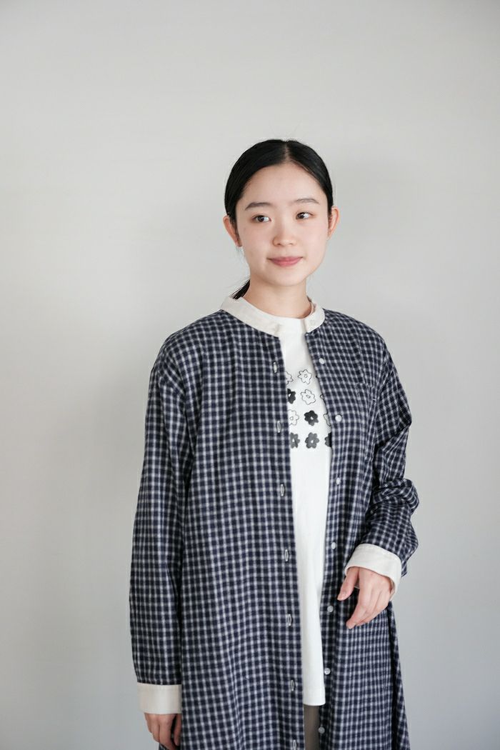 PAR ICI パーリッシィ ネルチェック クレリックワンピース(23AW