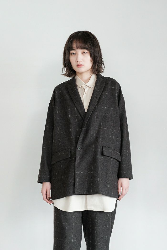 Dulcamara ドゥルカマラ <br>ファジーチェックダブルジャケット(23AW)