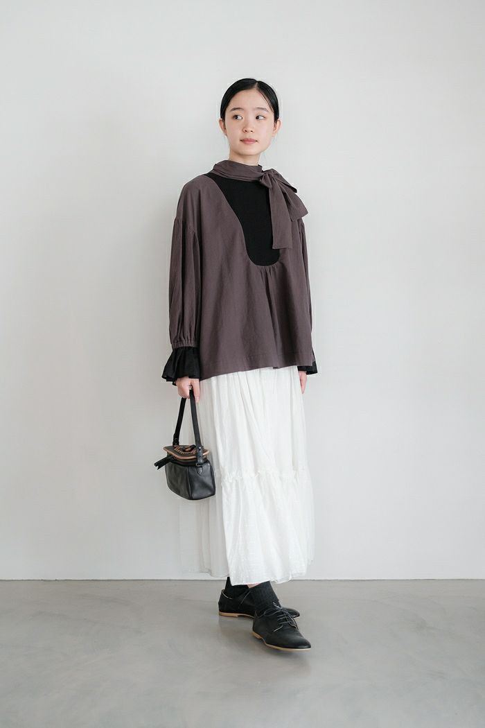 MAGALI マガリ 天日干しコットン ヨークプルオーバー(23AW