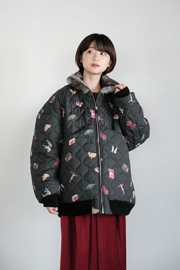 bedsidedrama ベッドサイドドラマ Barn Antique Quilting Blouson