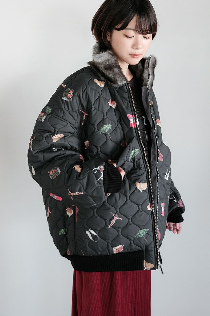 bedsidedrama ベッドサイドドラマ Barn Antique Quilting Blouson