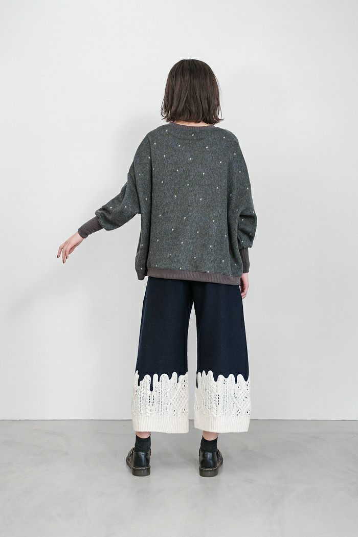 bedsidedrama ベッドサイドドラマ Erode Knit Wide Pants (23AW