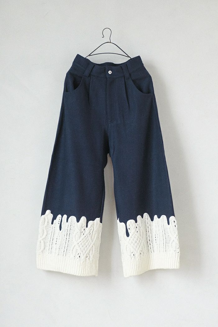 bedsidedrama ベッドサイドドラマ Erode Knit Wide Pants (23AW