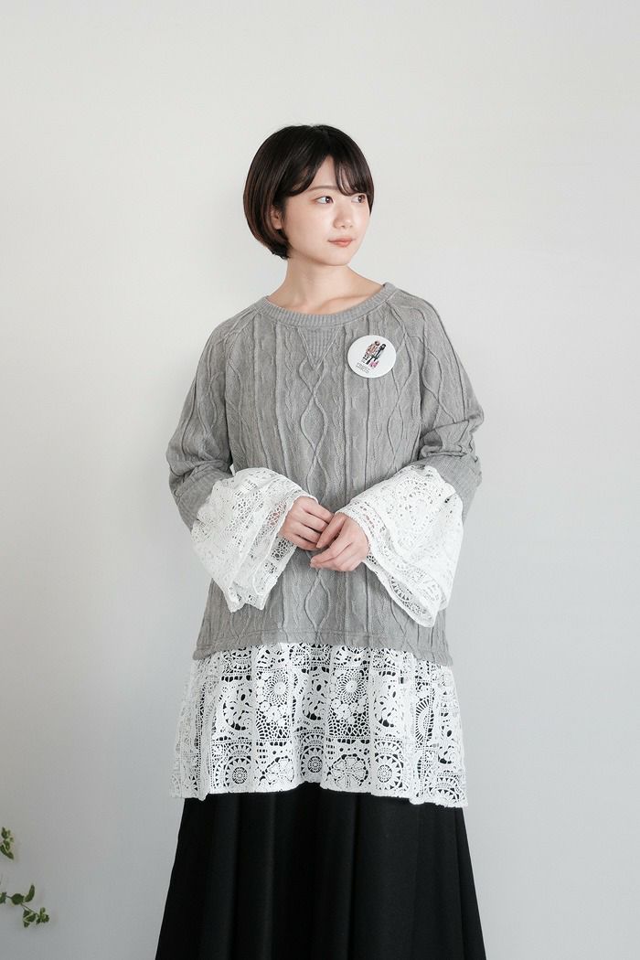 bedsidedrama/ベッドサイドドラマ/Layer Lace Pullover-