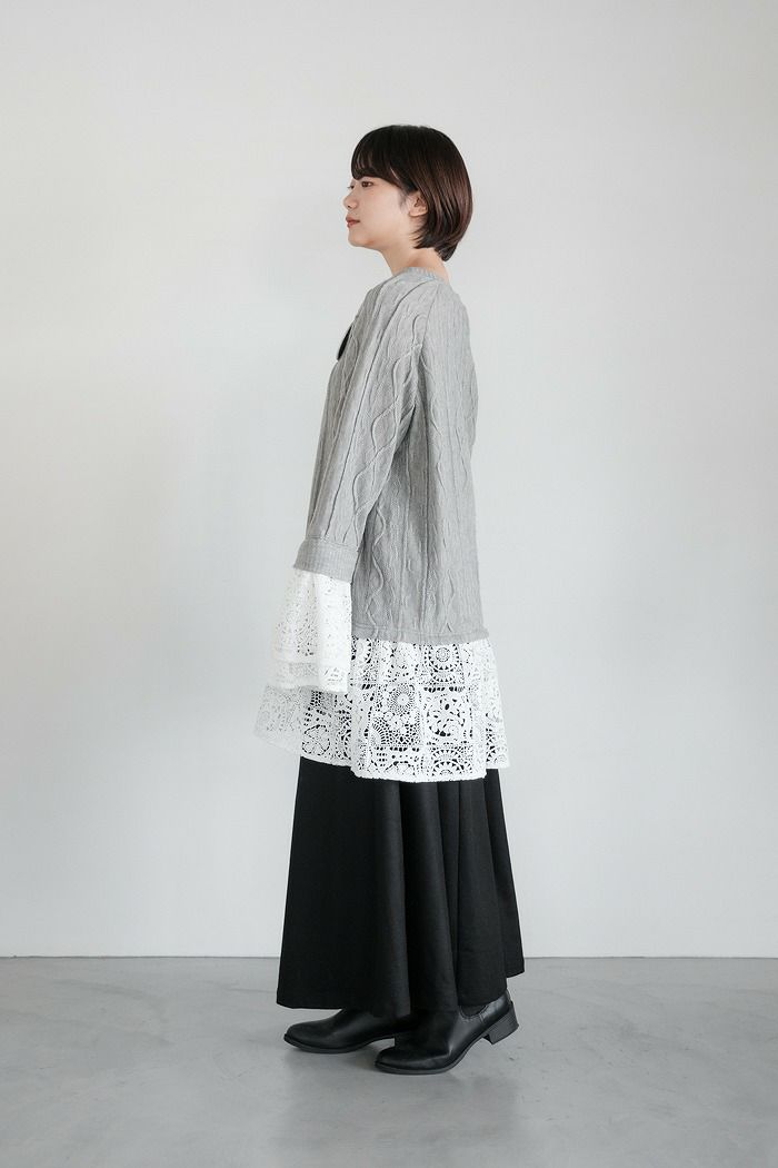 bedsidedrama ベッドサイドドラマ Layer Lace Pullover (23AW) | T.T.