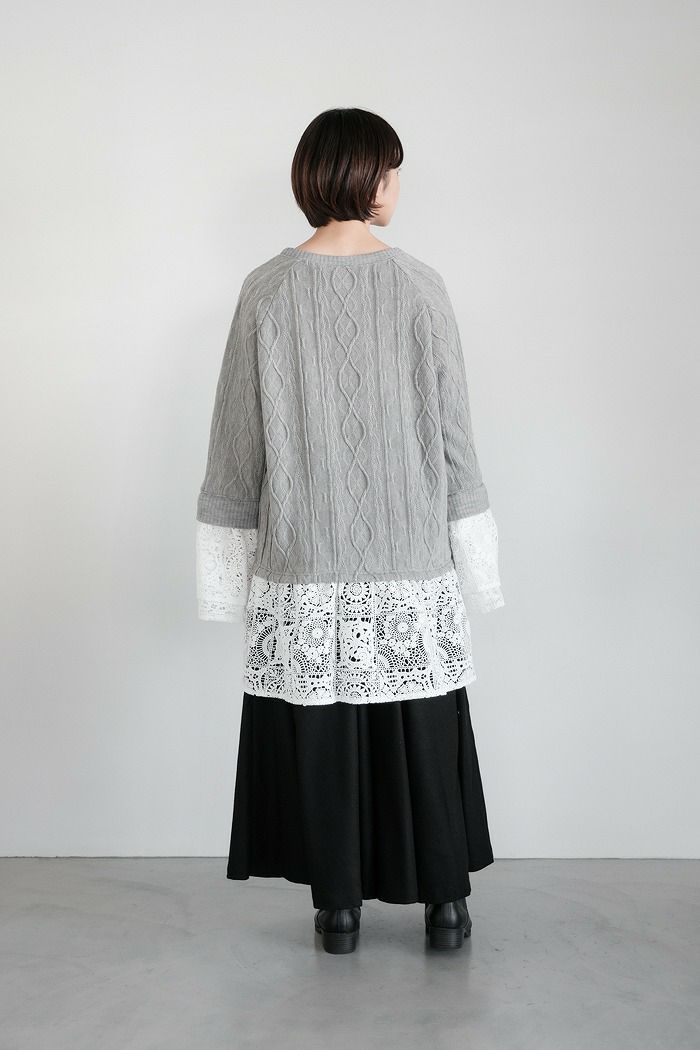 bedsidedrama ベッドサイドドラマ Layer Lace Pullover (23AW) | T.T.