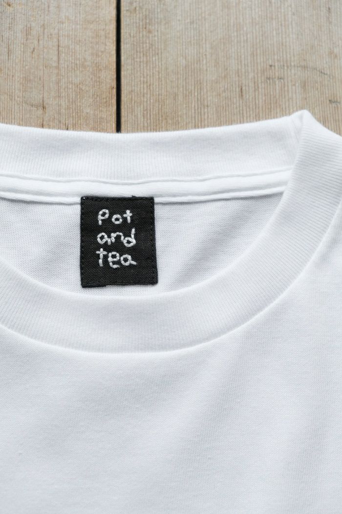 pot and tea ポットアンドティー デジタルプリントTシャツ(春夏