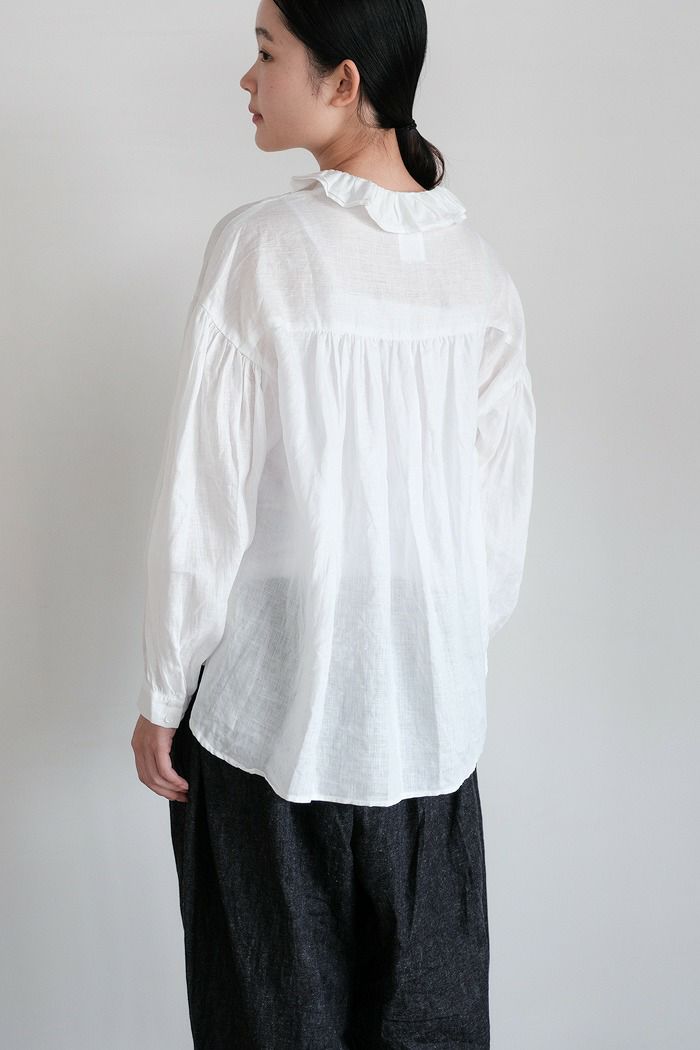 Gauze# ガーゼ ダブルフリルカラーアンティークブラウス(23AW