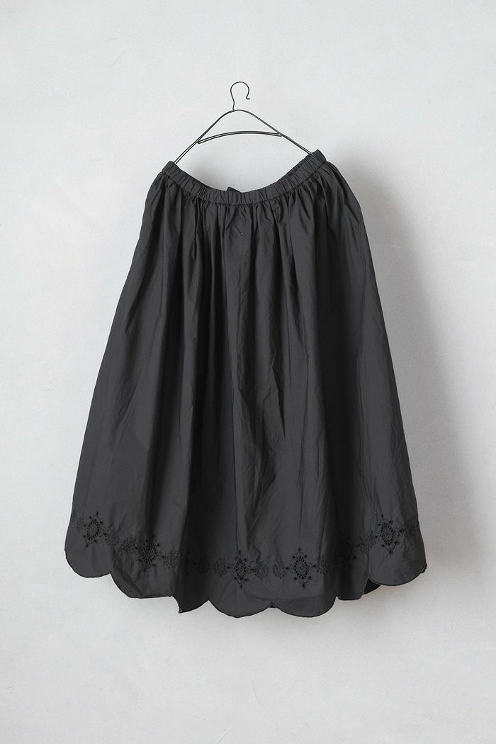 Gauze# ガーゼ アンティークスカラップレースギャザースカート(23AW 
