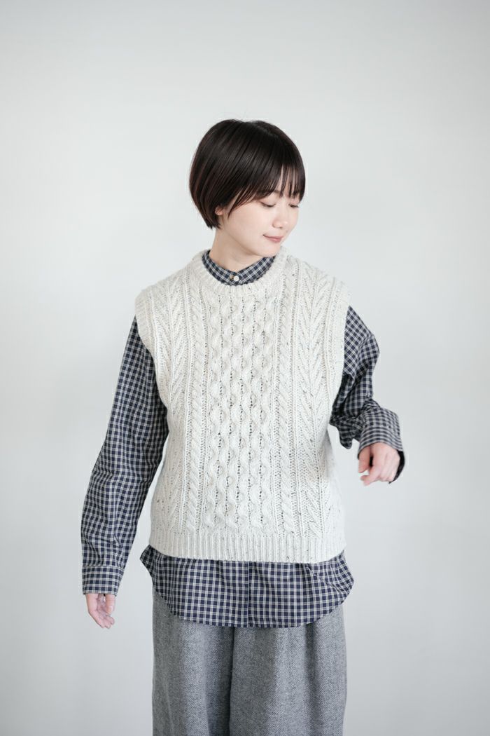 PAR ICI パーリッシィ ネップケーブルベスト(23AW) | T.T. GARRET