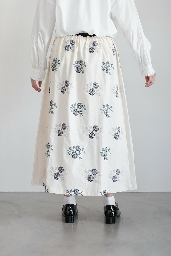 pot ane tea クロスステッチスカート pot and tea | クロスステッチスカート