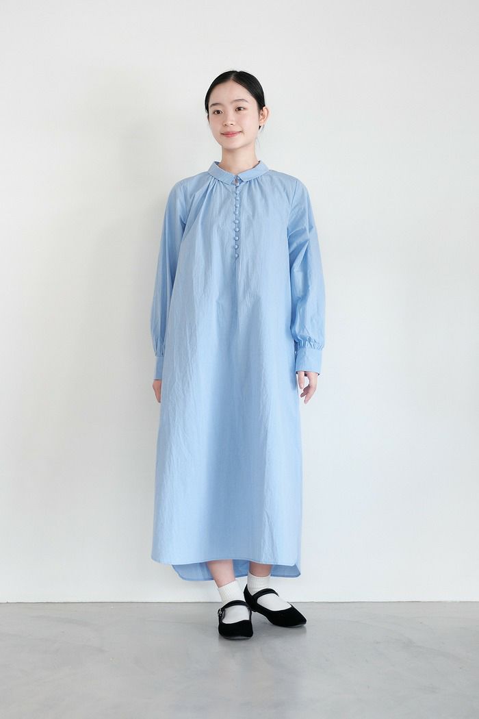 pot and tea ポットアンドティー 釦たくさん襟付きワンピース(通年
