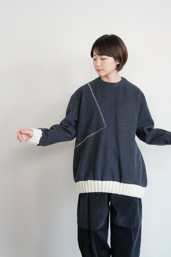 bedsidedrama ベッドサイドドラマ Erode Knit Wide Pants (23AW