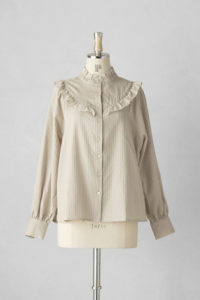 MAGALI マガリ コットンダンテルフリルブラウス(24SS) | T.T. GARRET