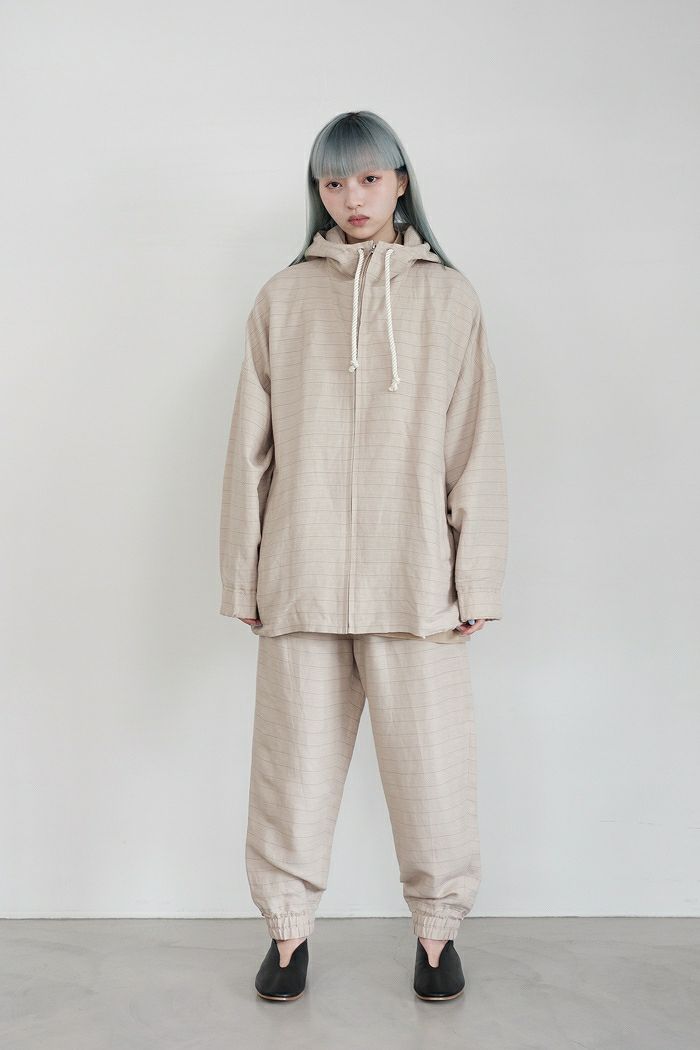 Dulcamara ドゥルカマラ <br>リネンボーダーBigパーカー(24SS)