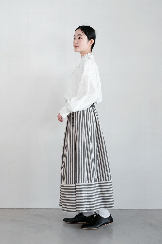 MAGALI マガリ ウォッシュドコットンリネンアンティークスカート(24SS