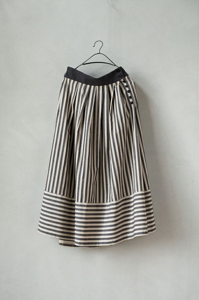 MAGALI マガリ ウォッシュドコットンリネンアンティークスカート(24SS