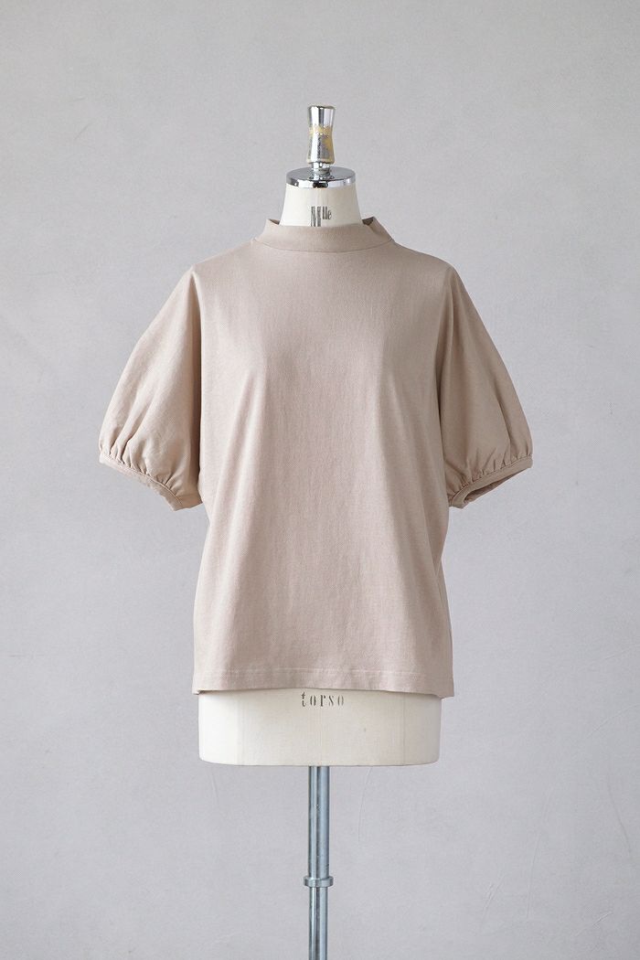 MAGALI マガリ コットン天竺ギャザースリーブカットソー(24SS