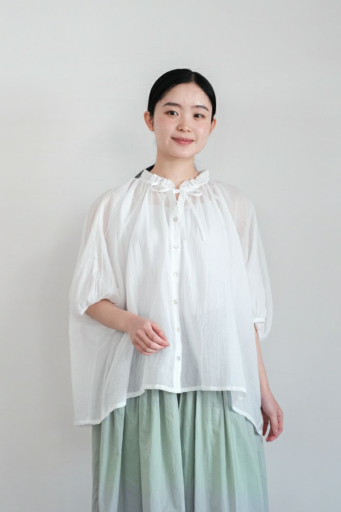 marble sud マーブルシュッド Mimosa Wave blouse - シャツ/ブラウス 