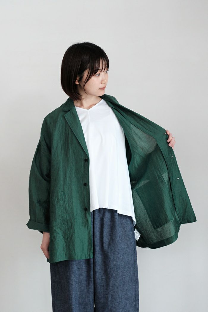 yuni ユニ リネン レーヨン ナイロン haori ジャケット(24SS) | T.T.