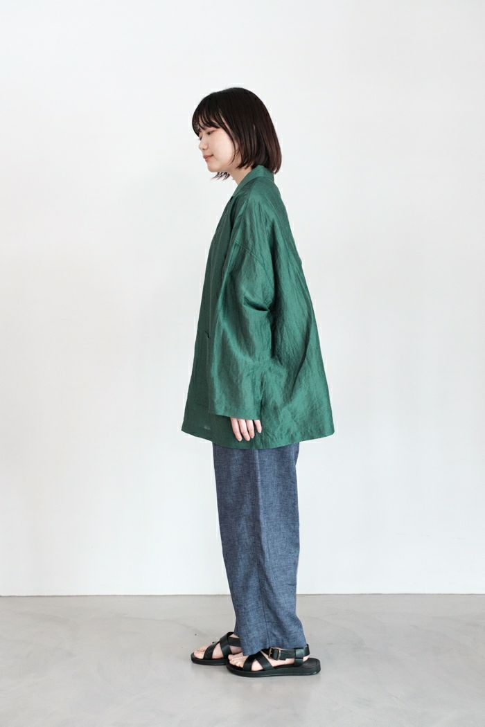 yuni レーヨンリネンナイロン haori ジャケット yuni（ユニ ）の「レーヨンリネンナイロン haori ジャケット