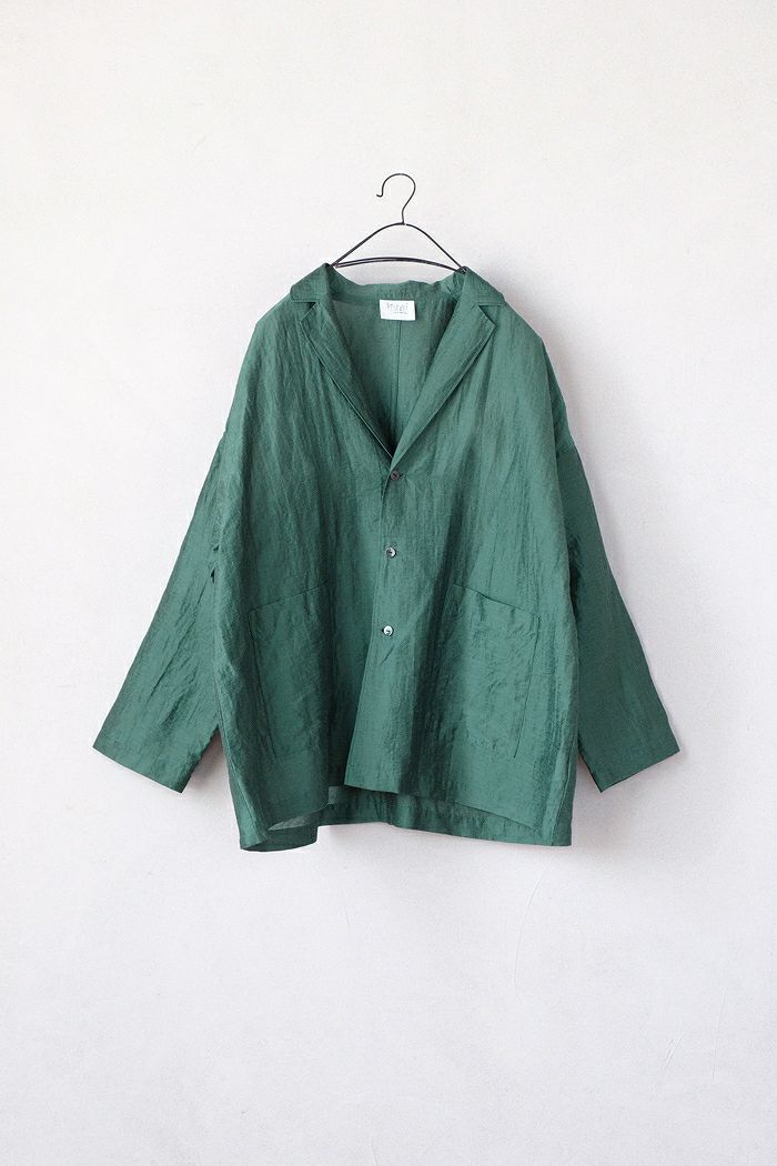 yuni レーヨンリネンナイロン haori ジャケット yuni（ユニ ）の「レーヨンリネンナイロン haori ジャケット