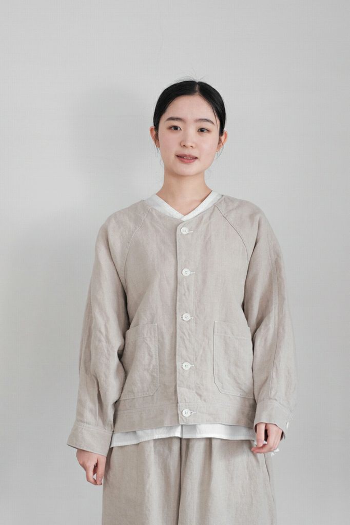 ARTE POVERA アルテポーヴェラ リネンキャンバスノーカラージャケット