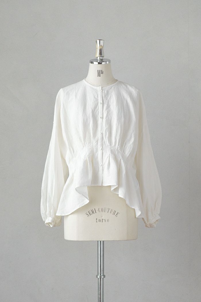 新発売 新商品 kijinokanosei キジノカノウセイ hira-(24SS -hemp blouse tuck トップス