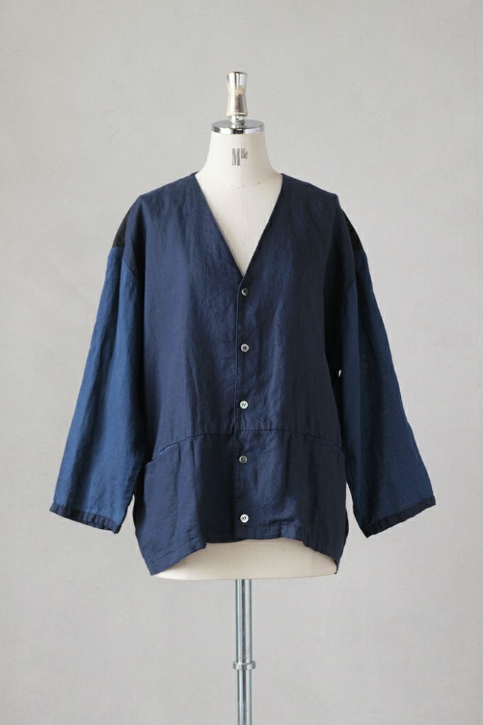 ARTE POVERA アルテポーヴェラ <BR>リネン MIXMIX Vカラージャケット(24SS)
