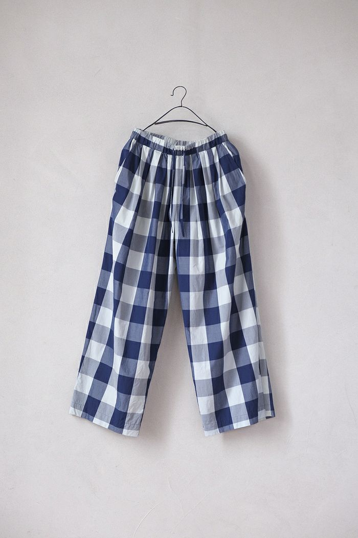 今ならほぼ即納！ PAR ICI パーリッシィ 江戸炊きブロックチェックパンツ(24SS パンツ