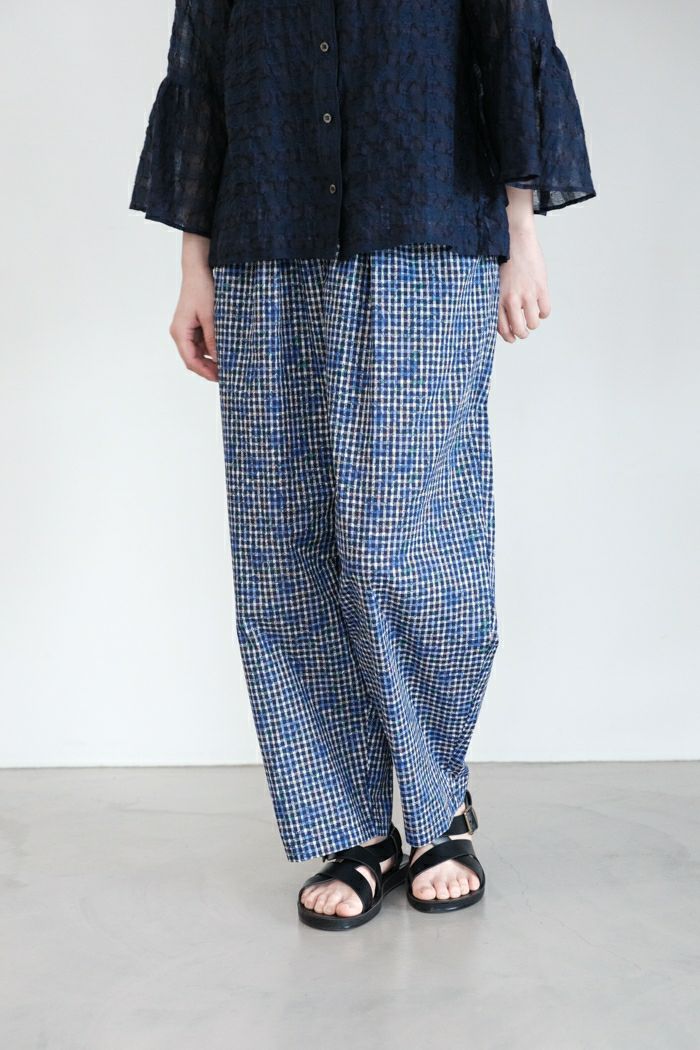 Porter des boutons ポルテデブトン <br>ギンガムリバティ コクーンパンツ(23SS)
