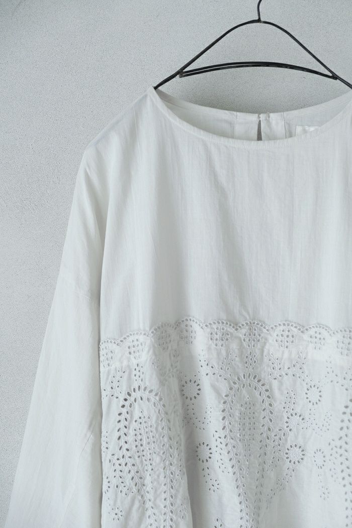 GASA* ガサ 菩提樹の葉脈 レースワイドブラウス(24AW) | T.T. GARRET