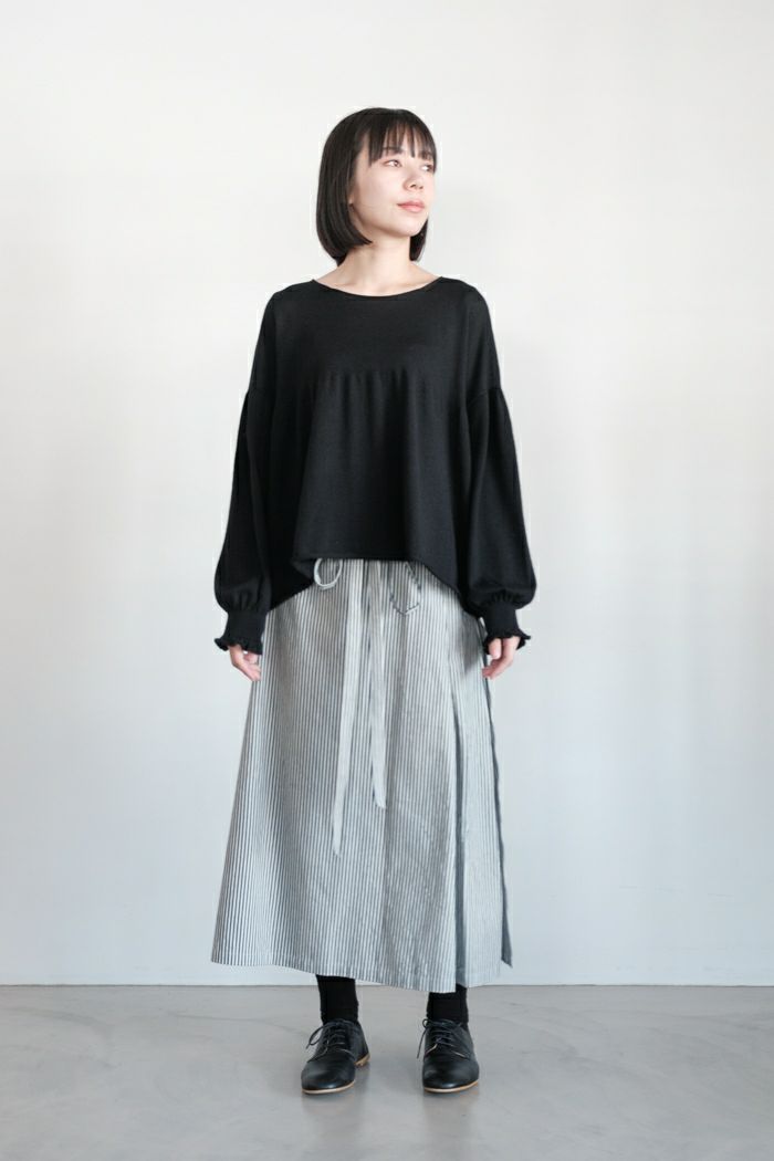 GASA* ガサ 存在すること ギャザースリーブセーター(24AW) | T.T. GARRET