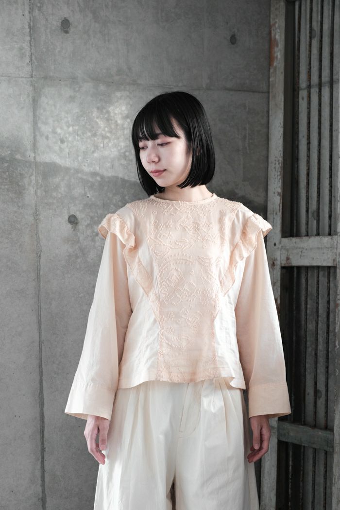 NATIVE VILLAGE ネイティブヴィレッジ 花びら petalワイドブラウス(24AW) | T.T. GARRET