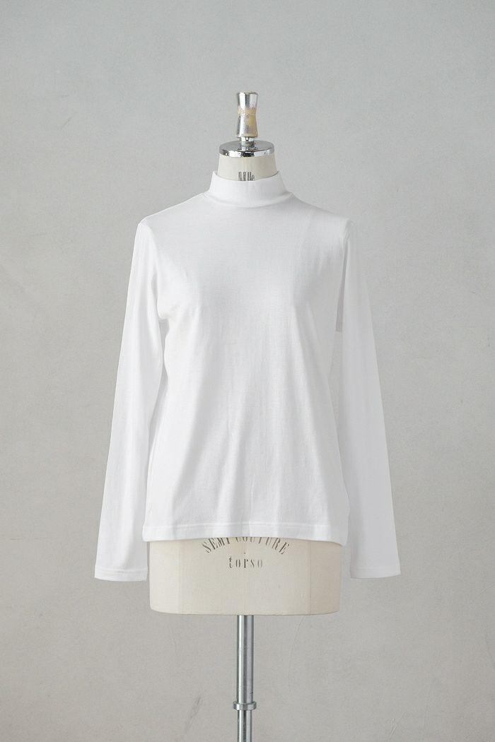 nooy ヌーイ★コットンシルク20G天竺リラックスハイネックTee(24AW) nooy ヌーイ☆コットンシルク20G天竺リラックスハイネックTee