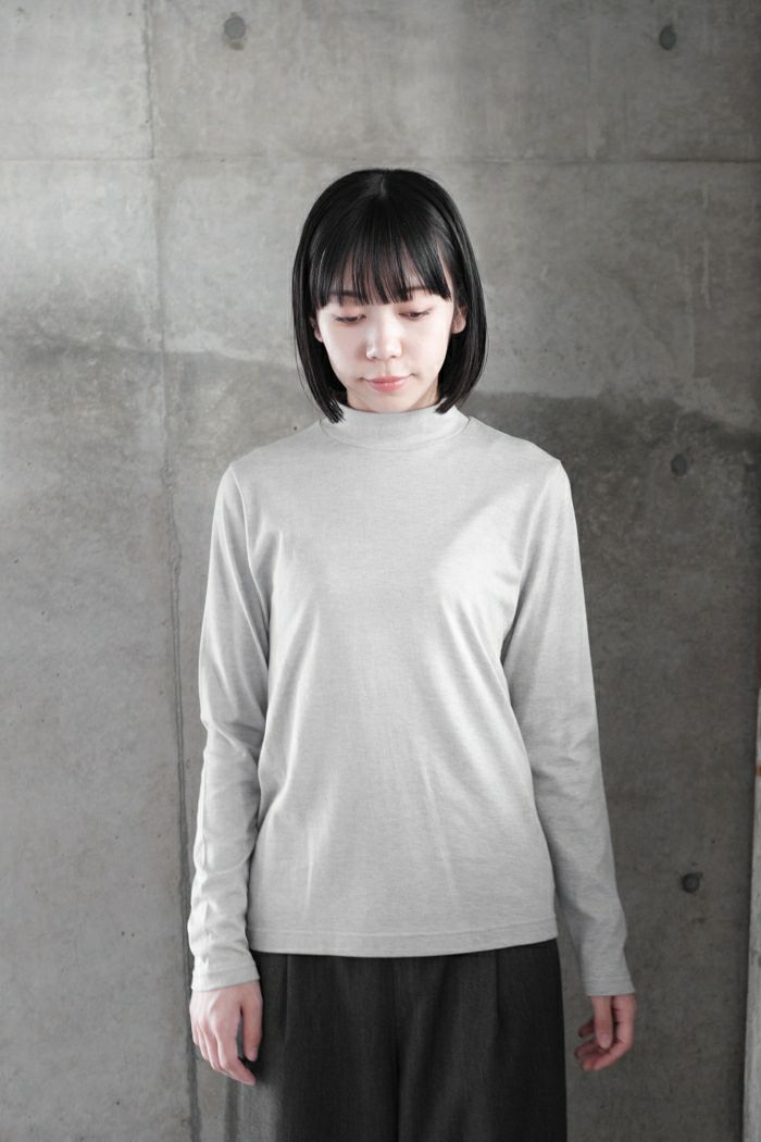 nooy ヌーイ★コットンシルク20G天竺リラックスハイネックTee(24AW) nooy ヌーイ コットンシルク20G天竺リラックスハイネックTee
