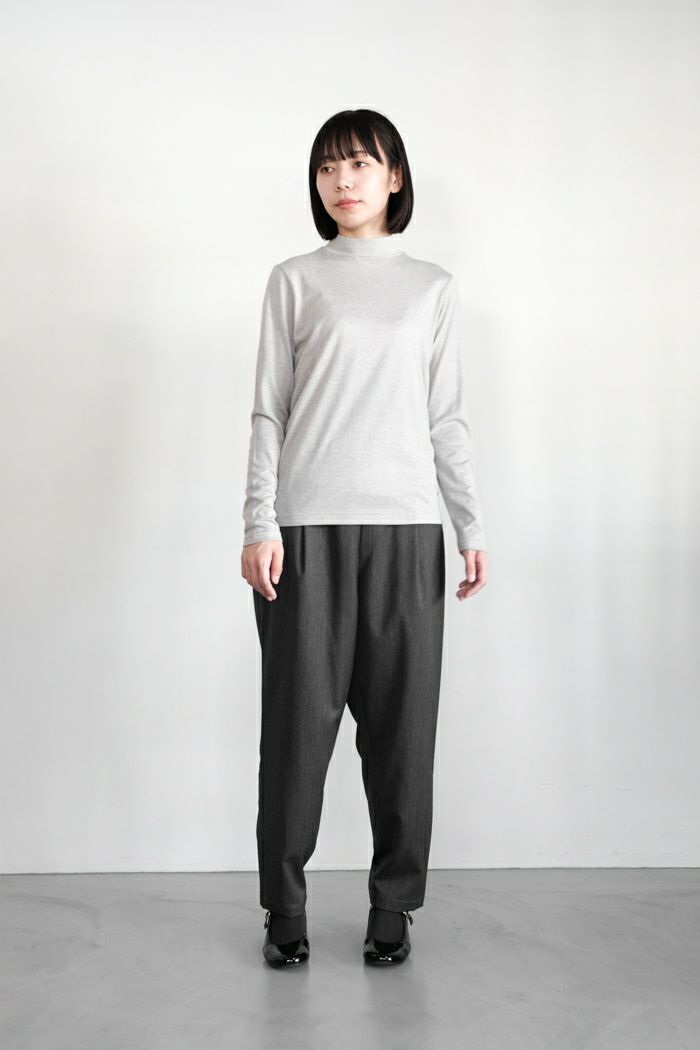 nooy ヌーイ★コットンシルク20G天竺リラックスハイネックTee(24AW) nooy ヌーイ☆コットンシルク20G天竺リラックスハイネックTee