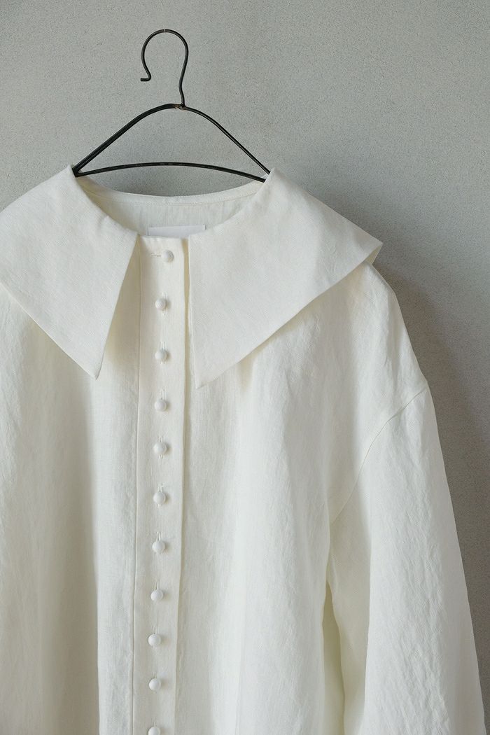 MAGARI マガリ リネンパピエ グランカラーブラウス 新品 MAGALI | リネンパピエ・グランカラーブラウス (off white