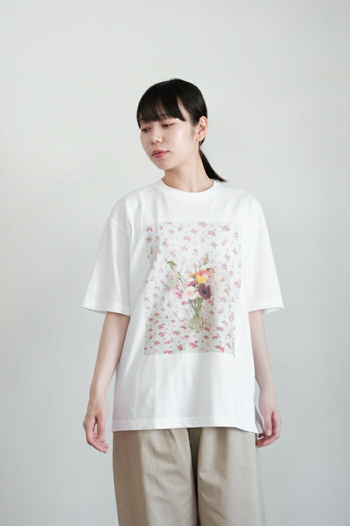 pot and tea ポットアンドティー <br>メルヘンなガーベラTシャツ(縦タイプ)(春夏)