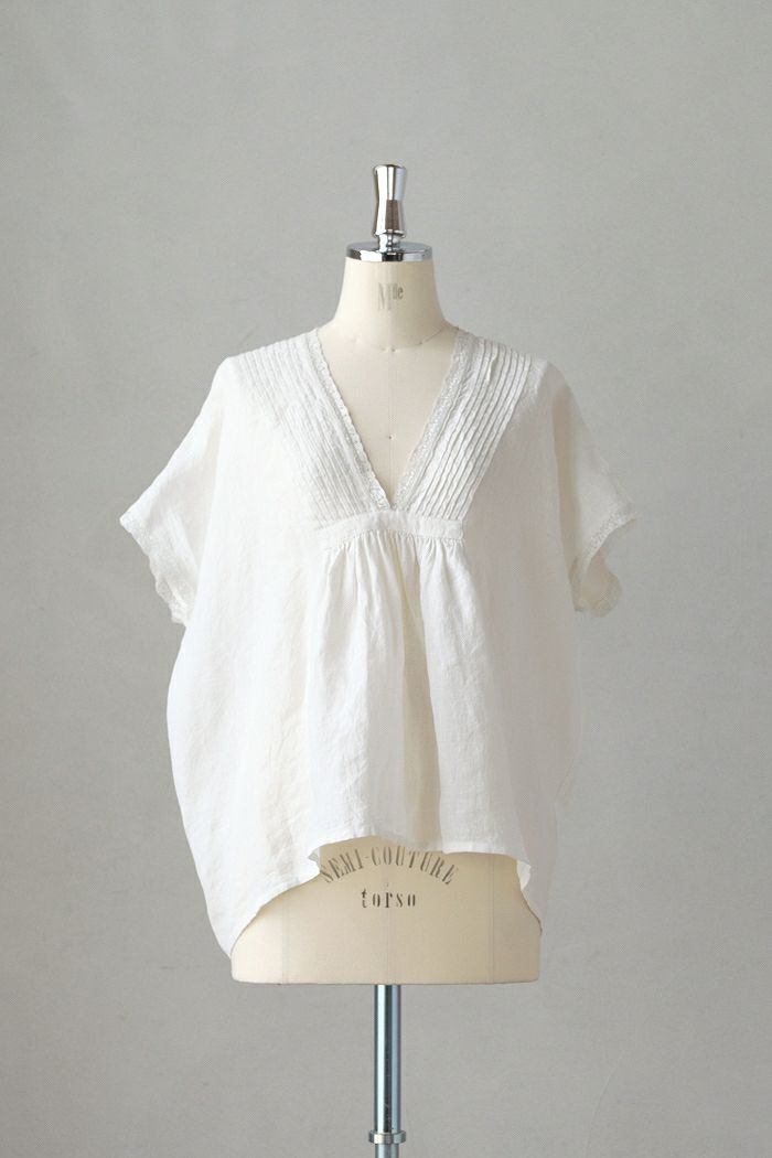 SOIL V-NECK PINTUCK S/S SHIRT サイズ2 SOIL V-NECK PINTUCK S/S SHIRT サイズ2 - メルカリ