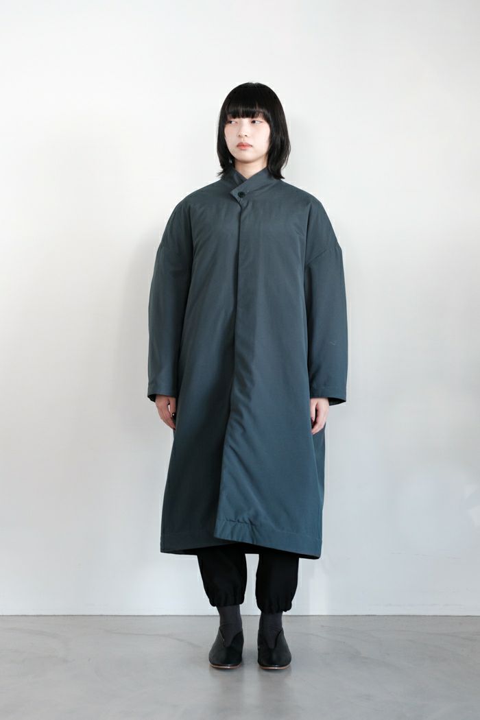 NO CONTROL AIR ノーコントロールエアー <br>ポリエステルリンクルタフタ中綿仕立 キモノカラーコート(24AW)