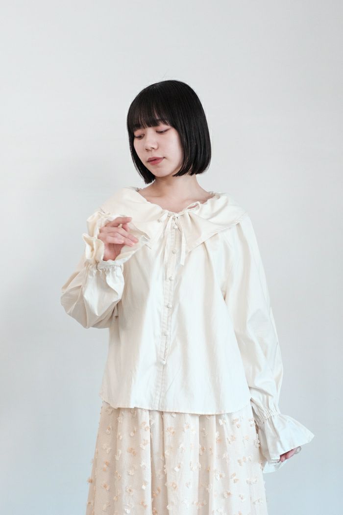 kijinokanosei キジノカノウセイ <br>big collar blouse -a day (24AW)