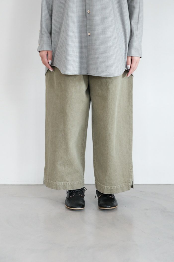 Dulcamara ドゥルカマラ <br>デニムスラッシュヘムパンツ-K(24AW)