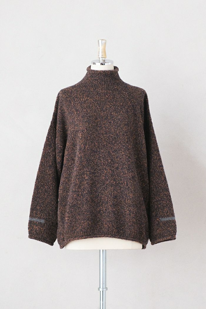 Dulcamara ドゥルカマラ <br>Mixブークレーハイネックニットプルオーバー(24AW)