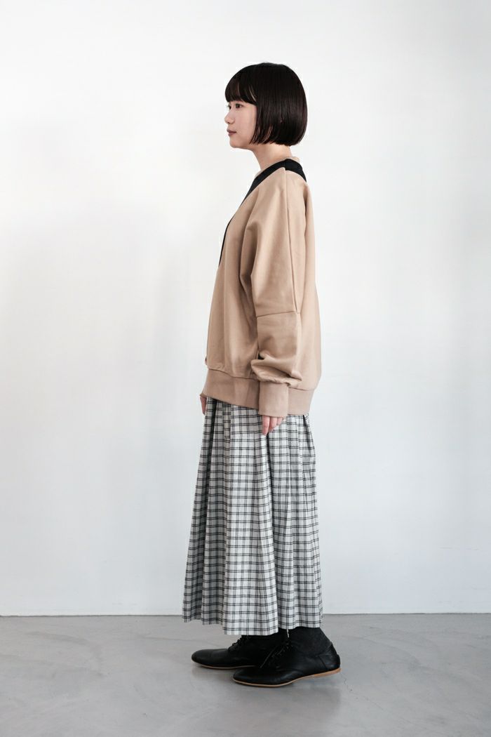 MAGALI マガリ コットンスウェット・スイッチングプルオーバー(24AW