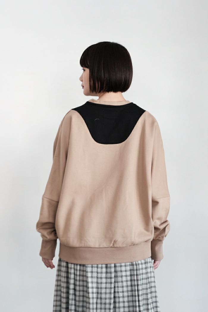 MAGALI マガリ コットンスウェット・スイッチングプルオーバー(24AW